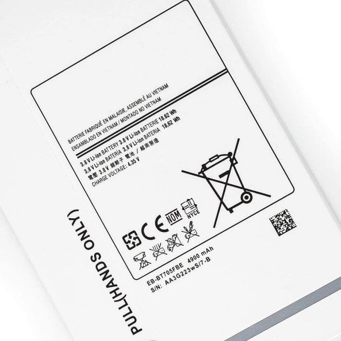 3.8V 4900mAh EB-BT705FBE Tablet Batteria per Samsung Galaxy Tab S 8.4 SM-T700 SM-T700N SM-T705 SM-T705C SM-T705Y SM-T707 SM-T707A SM-T707V Series EB-BT705FBC EB-BT705FBU con Utensili.